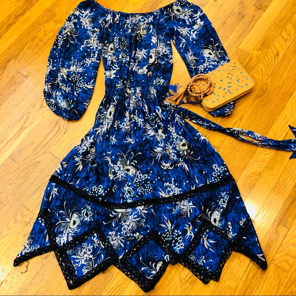 Jaase Dresses & Skirts - 🎉HP🎉 JAASE OFF THE SHOULDER GYPSY DRESS🦋 XS